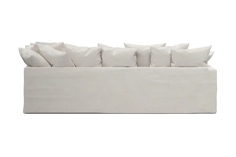 Menard 4-sits Högervänd L-formad Djup Schäslongsoffa i Tyg - Beige - Möbler - Vardagsrum - Soffor - Divansoffa & schäslong