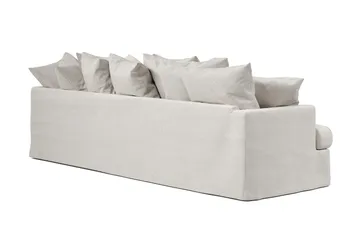 Menard 4-sits Högervänd L-formad Djup Schäslongsoffa i Tyg - Beige - Möbler - Vardagsrum - Soffor - Divansoffa & schäslong