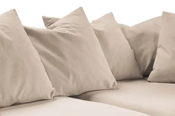 Menard 4-sits Högervänd L-formad Djup Schäslongsoffa i Tyg - Beige - Möbler - Vardagsrum - Soffor - Divansoffa & schäslong