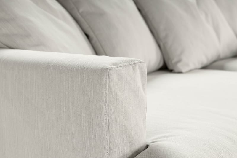 Menard 4-sits Högervänd L-formad Djup Schäslongsoffa i Tyg - Ljusgrå - Möbler - Vardagsrum - Soffor - Divansoffa & schäslong