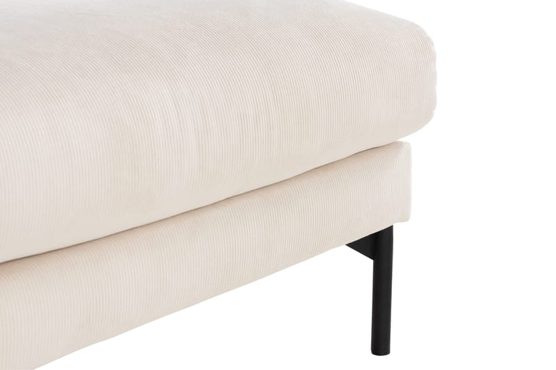 Menard 4-sits Högervänd L-formad Schäslongsoffa + Fotpall i Manchester - Beige - Möbler - Vardagsrum - Soffor - Divansoffa & schäslong