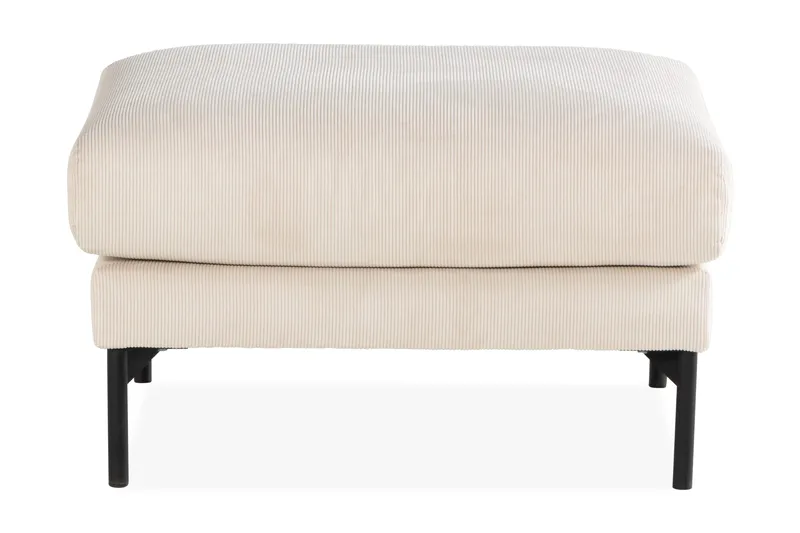 Menard 4-sits Högervänd L-formad Schäslongsoffa + Fotpall i Manchester - Beige - Möbler - Vardagsrum - Soffor - Divansoffa & schäslong