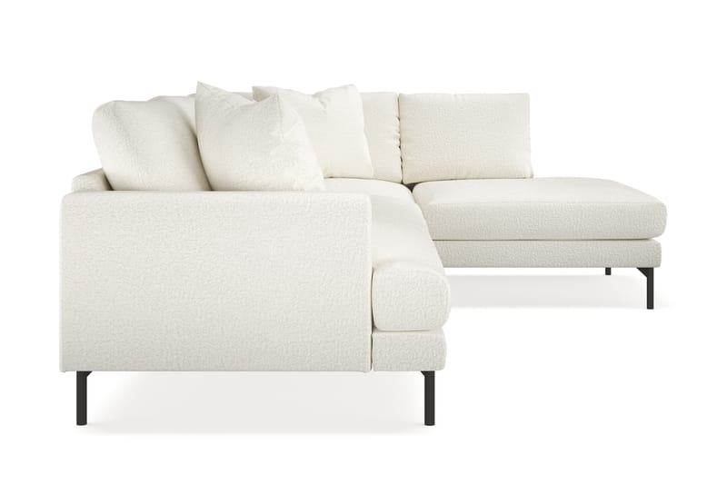 Menard 4-sits Högervänd L-formad Schäslongsoffa i Bouclé - Vit - Möbler - Vardagsrum - Soffor - Divansoffa & schäslong