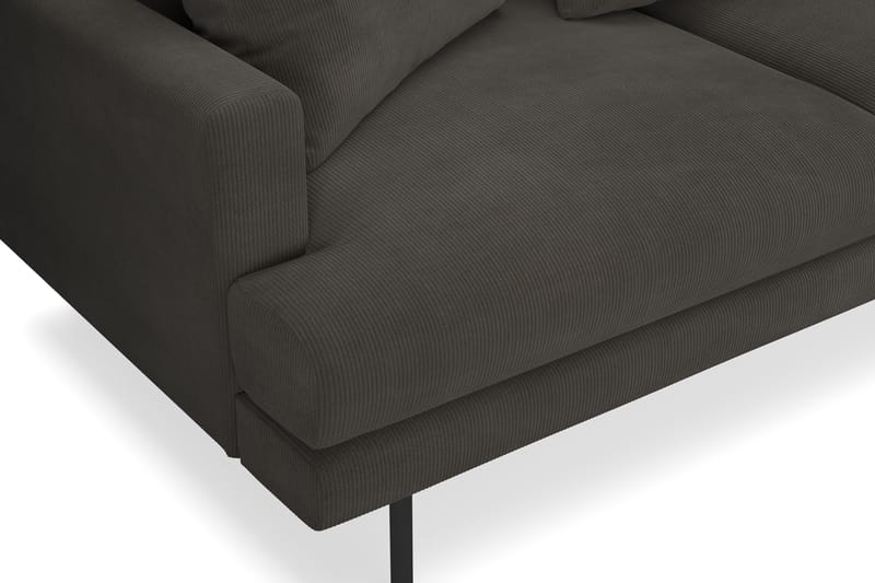 Menard 4-sits Högervänd L-formad Schäslongsoffa i Manchester - Mörkgrå - Möbler - Vardagsrum - Soffor - Divansoffa & schäslong