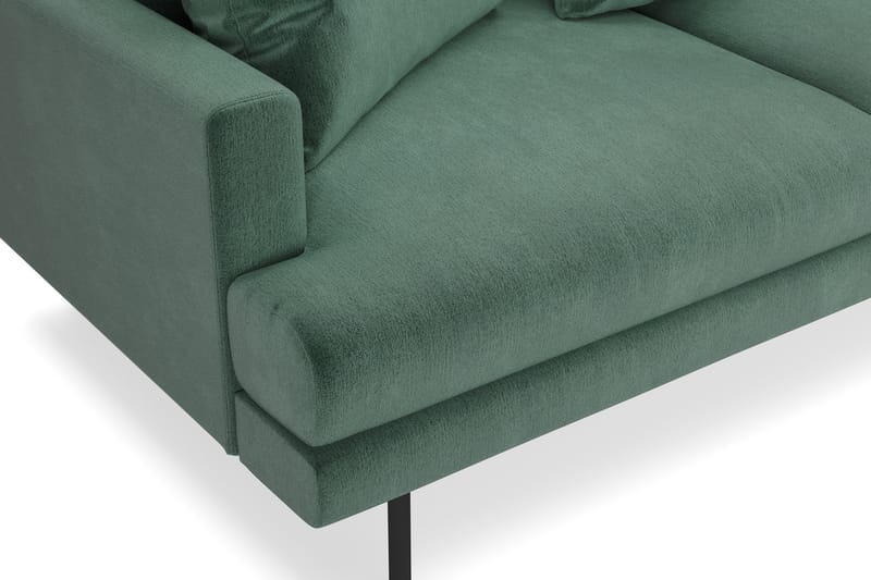 Menard 4-sits Högervänd L-formad Schäslongsoffa i Sammet - Mörkgrön - Möbler - Vardagsrum - Soffor - Divansoffa & schäslong
