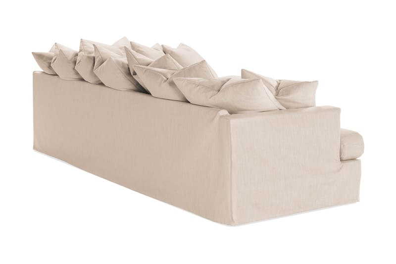 Menard 4-sits Högervänd L-formad Schäslongsoffa i Tyg - Beige - Möbler - Vardagsrum - Soffor - Divansoffa & schäslong