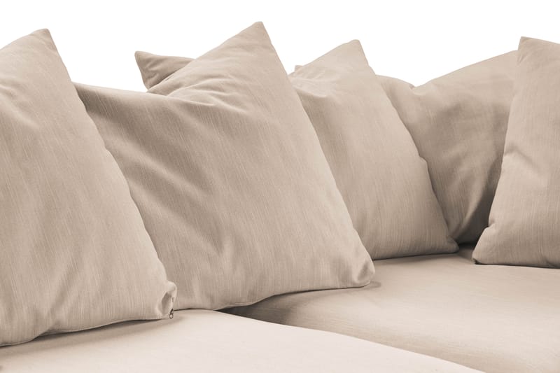 Menard 4-sits Högervänd L-formad Schäslongsoffa i Tyg - Beige - Möbler - Vardagsrum - Soffor - Divansoffa & schäslong