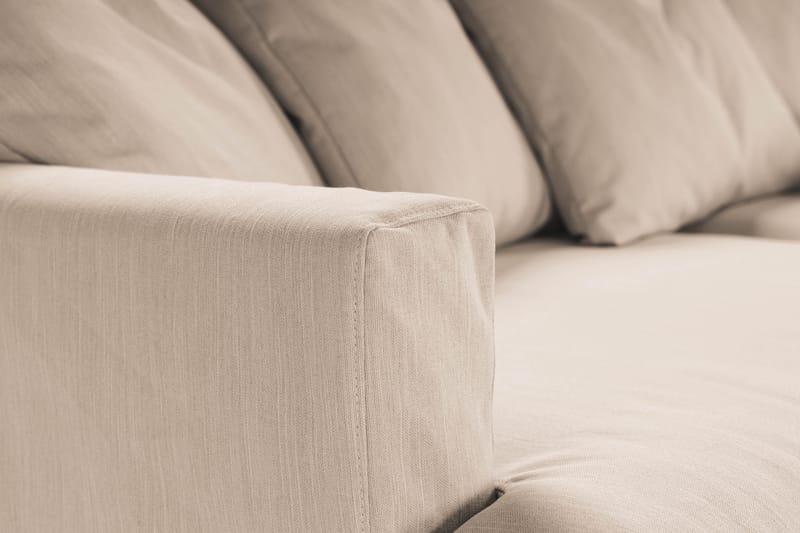 Menard 4-sits Högervänd L-formad Schäslongsoffa i Tyg - Beige - Möbler - Vardagsrum - Soffor - Divansoffa & schäslong