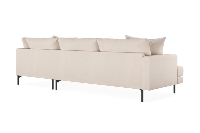 Menard 4-sits Högervänd L-formad Schäslongsoffa i Tyg - Beige - Möbler - Vardagsrum - Soffor - Divansoffa & schäslong