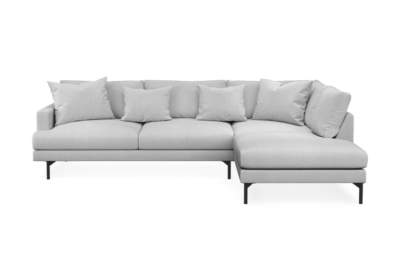 Menard 4-sits Högervänd L-formad Schäslongsoffa i Tyg - Ljusgrå - Möbler - Vardagsrum - Soffor - Divansoffa & schäslong