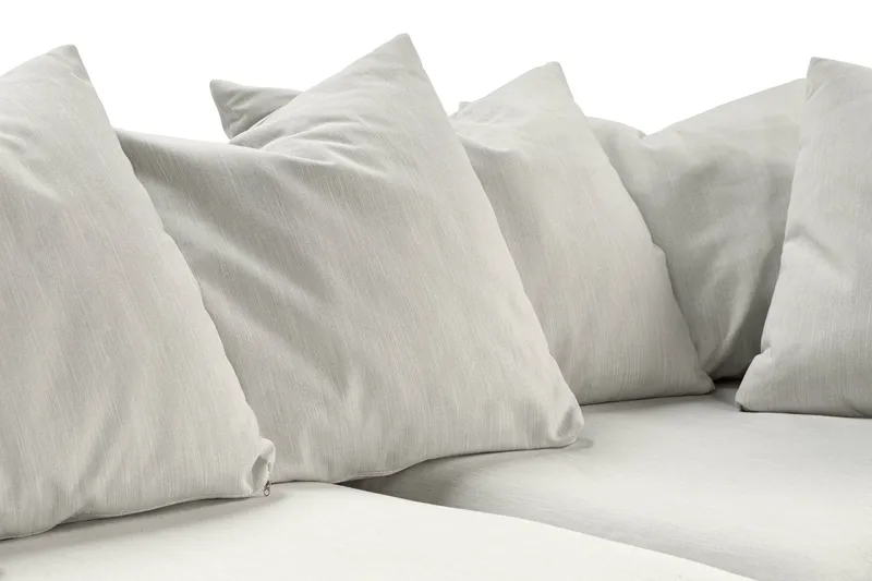 Menard 4-sits Högervänd L-formad Schäslongsoffa i Tyg - Ljusgrå - Möbler - Vardagsrum - Soffor - Divansoffa & schäslong