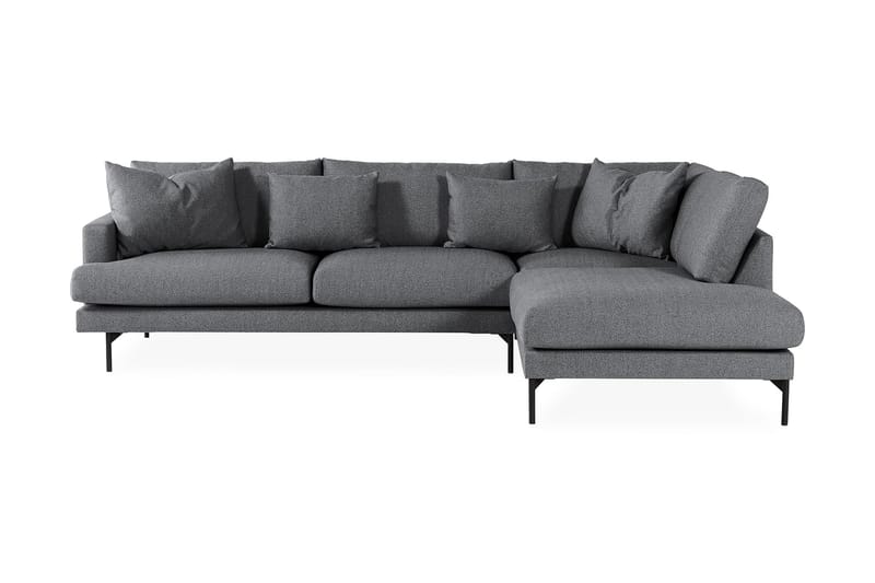 Menard 4-sits Högervänd L-formad Schäslongsoffa i Tyg - Mörkgrå - Möbler - Vardagsrum - Soffor - Divansoffa & schäslong