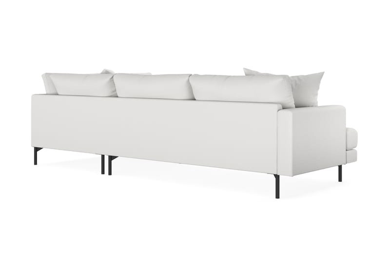 Menard 4-sits Högervänd L-formad Schäslongsoffa i Tyg - Vit - Möbler - Vardagsrum - Soffor - Divansoffa & schäslong