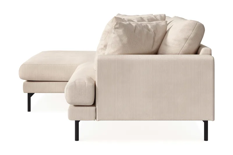 Menard 4-sits Vänstervänd L-formad Divansoffa i Manchester - Beige - Möbler - Vardagsrum - Soffor - Divansoffa & schäslong
