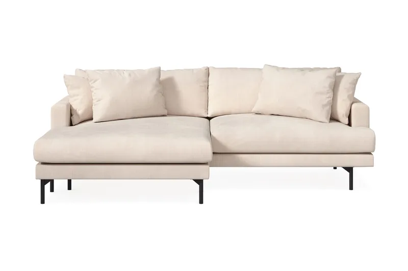Menard 4-sits Vänstervänd L-formad Divansoffa i Manchester - Beige - Möbler - Vardagsrum - Soffor - Divansoffa & schäslong