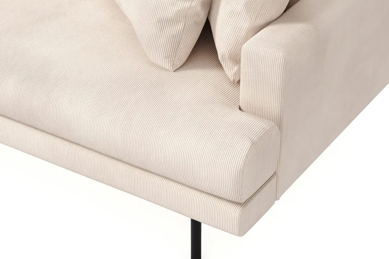 Menard 4-sits Vänstervänd L-formad Divansoffa i Manchester - Beige - Möbler - Vardagsrum - Soffor - Divansoffa & schäslong