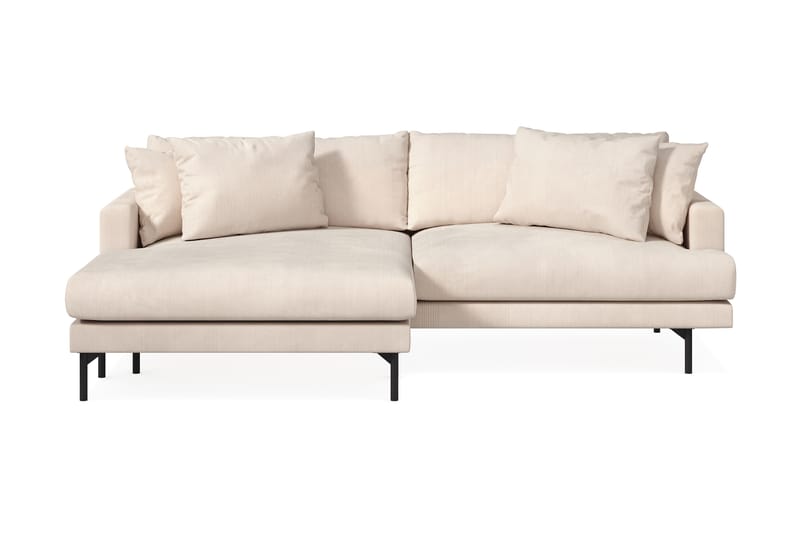 Menard 4-sits Vänstervänd L-formad Divansoffa i Manchester - Beige - Möbler - Vardagsrum - Soffor - Divansoffa & schäslong