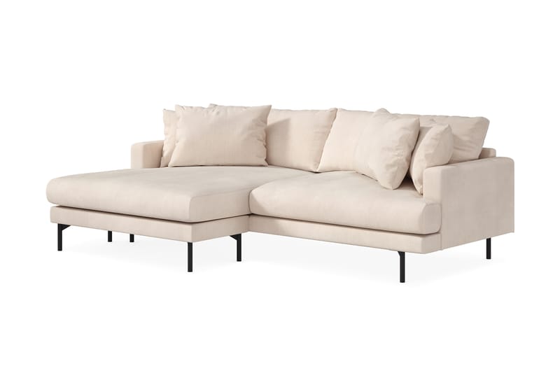 Menard 4-sits Vänstervänd L-formad Divansoffa i Manchester - Beige - Möbler - Vardagsrum - Soffor - Divansoffa & schäslong