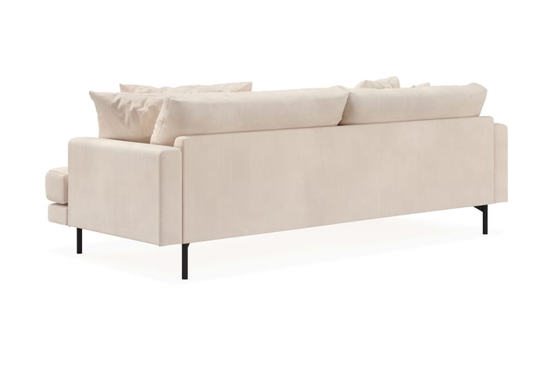 Menard 4-sits Vänstervänd L-formad Divansoffa i Manchester - Beige - Möbler - Vardagsrum - Soffor - Divansoffa & schäslong