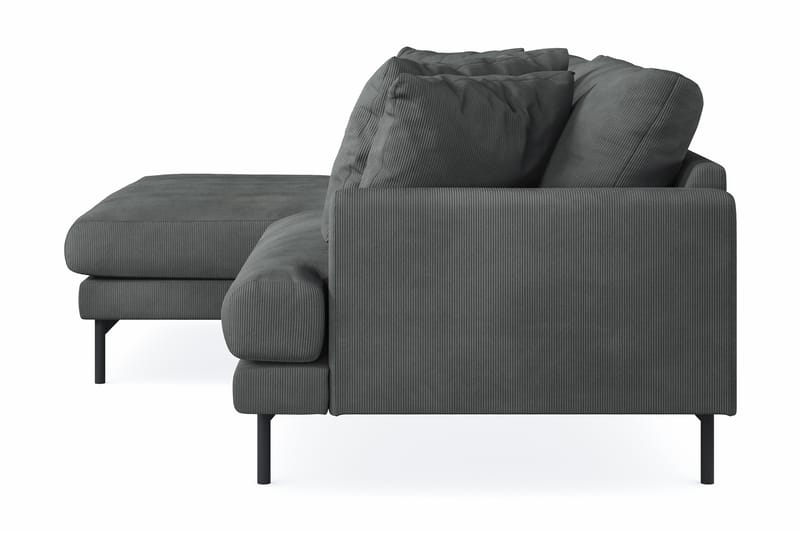 Menard 4-sits Vänstervänd L-formad Divansoffa i Manchester - Grå - Möbler - Vardagsrum - Soffor - Divansoffa & schäslong