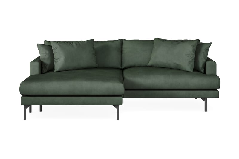 Menard 4-sits Vänstervänd L-formad Divansoffa i Manchester - Grön - Möbler - Vardagsrum - Soffor - Divansoffa & schäslong