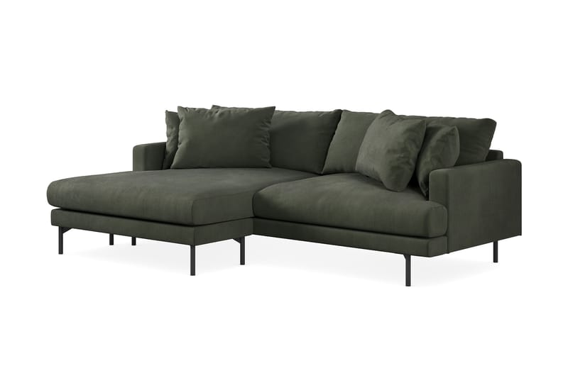 Menard 4-sits Vänstervänd L-formad Divansoffa i Manchester - Mörkgrön - Möbler - Vardagsrum - Soffor - Divansoffa & schäslong