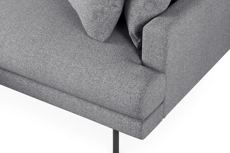 Menard 4-sits Vänstervänd L-formad Divansoffa i Tyg - Grå - Möbler - Vardagsrum - Soffor - Divansoffa & schäslong