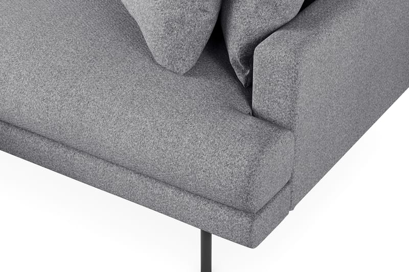 Menard 4-sits Vänstervänd L-formad Divansoffa i Tyg - Grå - Möbler - Vardagsrum - Soffor - Divansoffa & schäslong