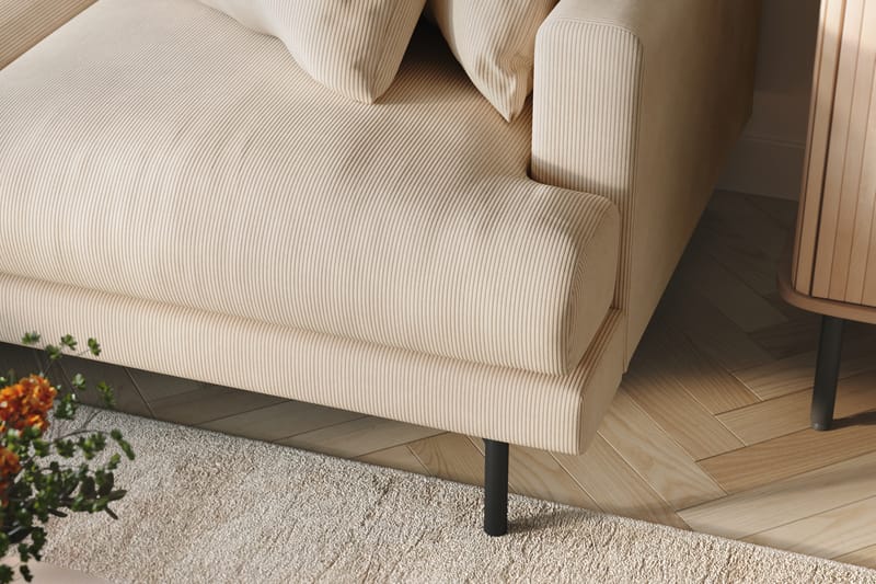Menard 4-sits Vänstervänd L-formad Djup Divansoffa i Manchester - Beige - Möbler - Vardagsrum - Soffor - Divansoffa & schäslong