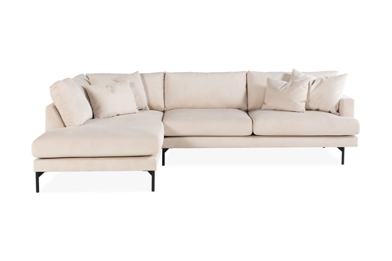 Menard 4-sits Vänstervänd L-formad Djup Schäslongsoffa i Manchester - Beige - Möbler - Vardagsrum - Soffor - Divansoffa & schäslong