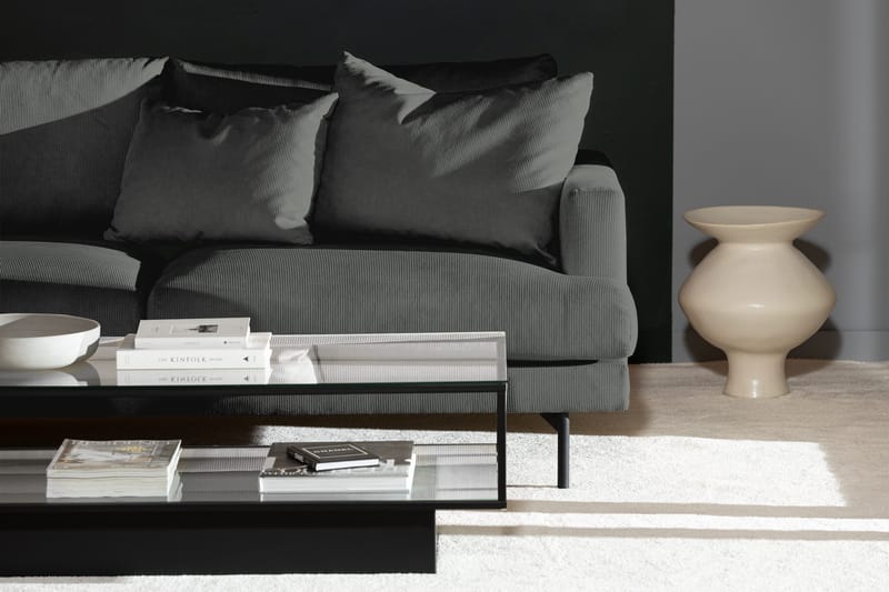 Menard 4-sits Vänstervänd L-formad Djup Schäslongsoffa i Manchester - Grå - Möbler - Vardagsrum - Soffor - Divansoffa & schäslong