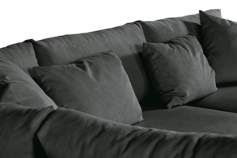 Menard 4-sits Vänstervänd L-formad Djup Schäslongsoffa i Manchester - Grå - Möbler - Vardagsrum - Soffor - Divansoffa & schäslong