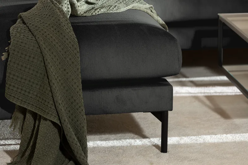 Menard 4-sits Vänstervänd L-formad Djup Schäslongsoffa i Manchester - Grå - Möbler - Vardagsrum - Soffor - Divansoffa & schäslong