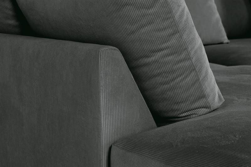 Menard 4-sits Vänstervänd L-formad Djup Schäslongsoffa i Manchester - Grå - Möbler - Vardagsrum - Soffor - Divansoffa & schäslong