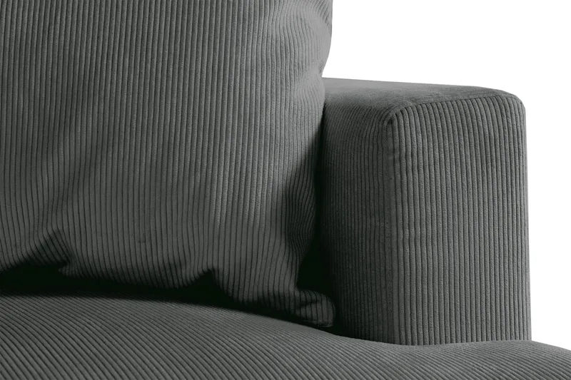 Menard 4-sits Vänstervänd L-formad Djup Schäslongsoffa i Manchester - Grå - Möbler - Vardagsrum - Soffor - Divansoffa & schäslong