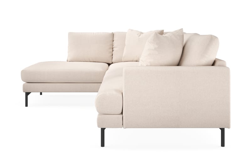 Menard 4-sits Vänstervänd L-formad Djup Schäslongsoffa i Tyg - Beige - Möbler - Vardagsrum - Soffor - Divansoffa & schäslong