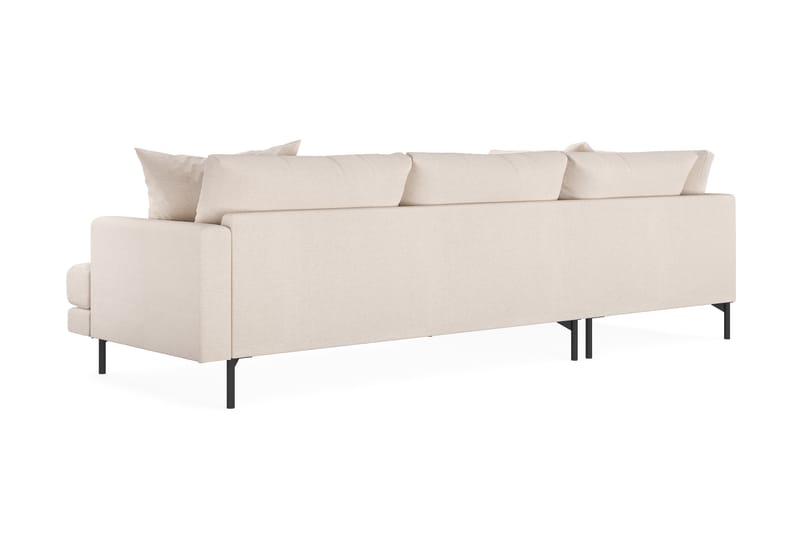 Menard 4-sits Vänstervänd L-formad Djup Schäslongsoffa i Tyg - Beige - Möbler - Vardagsrum - Soffor - Divansoffa & schäslong