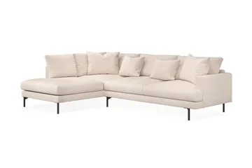 Menard 4-sits Vänstervänd L-formad Djup Schäslongsoffa i Tyg - Beige - Möbler - Vardagsrum - Soffor - Divansoffa & schäslong