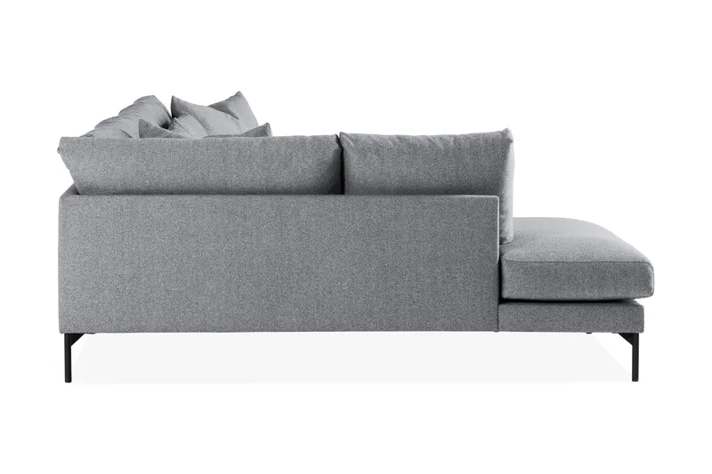 Menard 4-sits Vänstervänd L-formad Djup Schäslongsoffa i Tyg - Grå - Möbler - Vardagsrum - Soffor - Divansoffa & schäslong