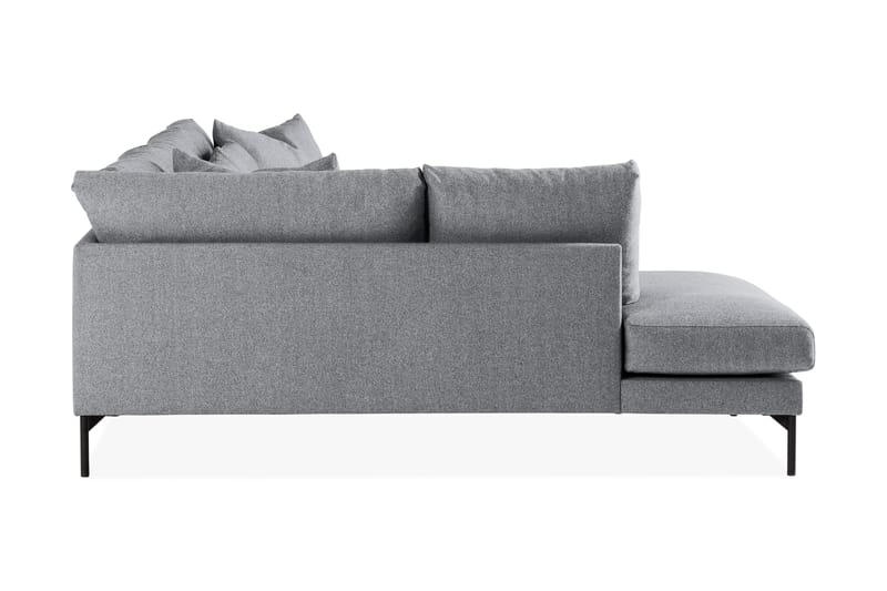 Menard 4-sits Vänstervänd L-formad Djup Schäslongsoffa i Tyg - Grå - Möbler - Vardagsrum - Soffor - Divansoffa & schäslong