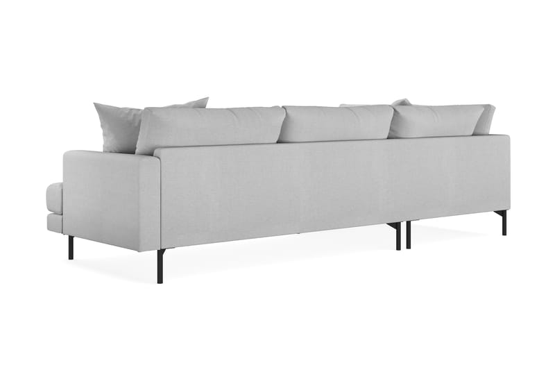 Menard 4-sits Vänstervänd L-formad Djup Schäslongsoffa i Tyg - Ljusgrå - Möbler - Vardagsrum - Soffor - Divansoffa & schäslong