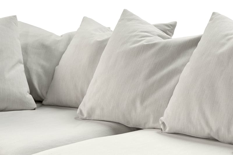 Menard 4-sits Vänstervänd L-formad Djup Schäslongsoffa i Tyg - Ljusgrå - Möbler - Vardagsrum - Soffor - Divansoffa & schäslong