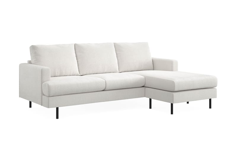 Menard Compact 3-sits Högervänd L-formad Divansoffa i Bouclé - Vit - Möbler - Vardagsrum - Soffor - Divansoffa & schäslong
