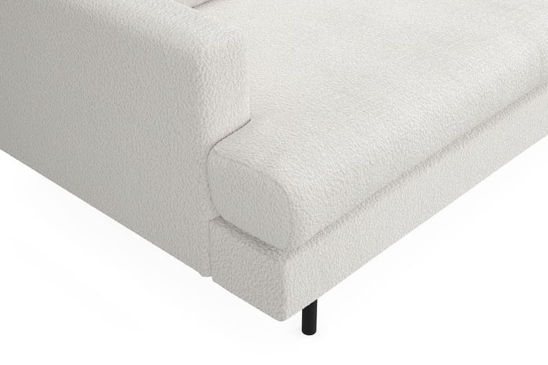 Menard Compact 3-sits Högervänd L-formad Divansoffa i Bouclé - Vit - Möbler - Vardagsrum - Soffor - Divansoffa & schäslong