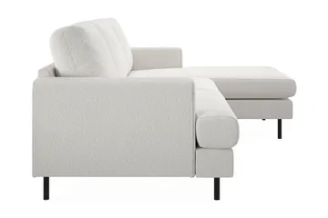 Menard Compact 3-sits Högervänd L-formad Divansoffa i Bouclé - Vit - Möbler - Vardagsrum - Soffor - Divansoffa & schäslong
