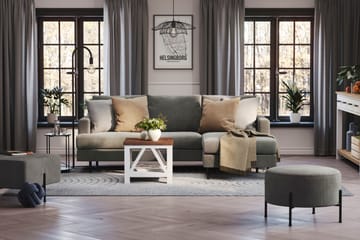 Menard Compact 3-sits Högervänd L-formad Divansoffa i Manchester - Grå - Möbler - Vardagsrum - Soffor - Divansoffa & schäslong