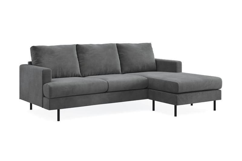 Menard Compact 3-sits Högervänd L-formad Divansoffa i Manchester - Grå - Möbler - Vardagsrum - Soffor - Divansoffa & schäslong
