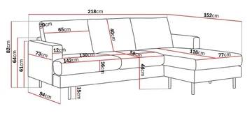 Menard Compact 3-sits Högervänd L-formad Divansoffa i Manchester - Grön - Möbler - Vardagsrum - Soffor - Divansoffa & schäslong