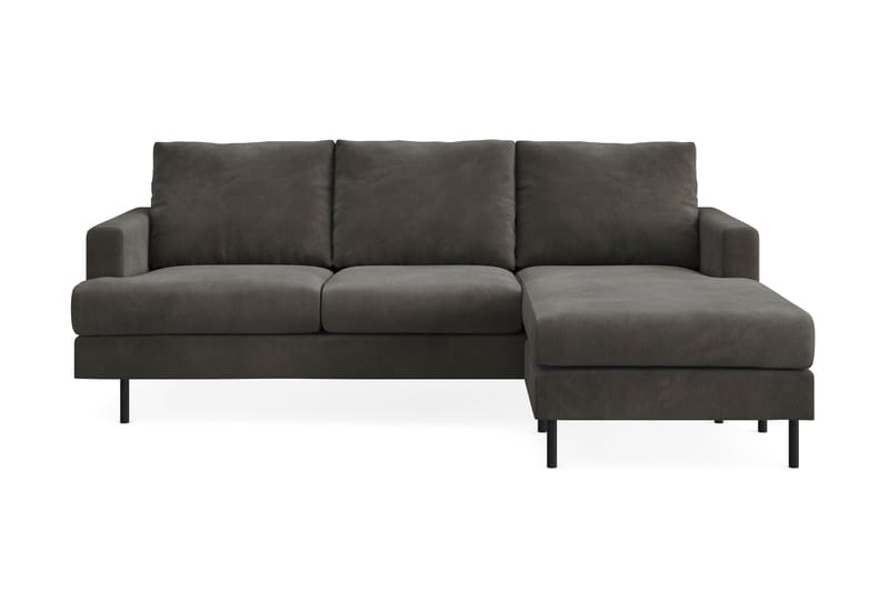 Menard Compact 3-sits Högervänd L-formad Divansoffa i Manchester - Mörkgrå - Möbler - Vardagsrum - Soffor - Divansoffa & schäslong