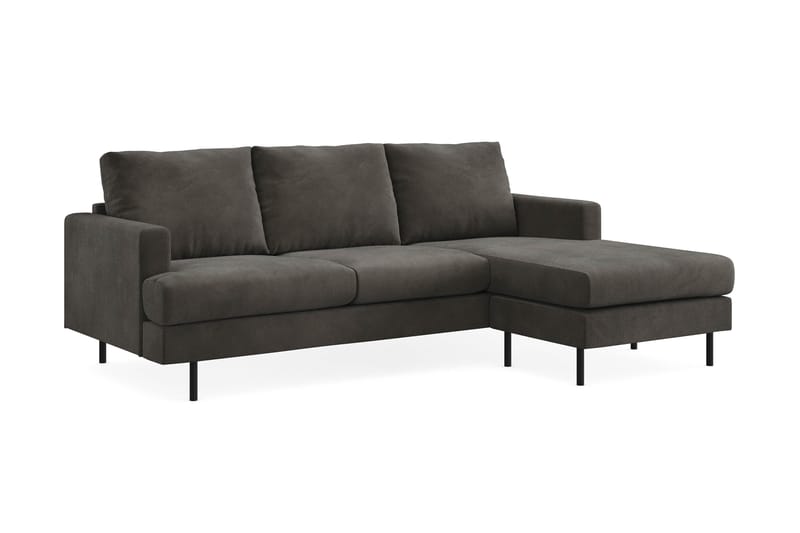 Menard Compact 3-sits Högervänd L-formad Divansoffa i Manchester - Mörkgrå - Möbler - Vardagsrum - Soffor - Divansoffa & schäslong